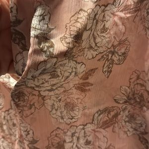 KUT from the Cloth quality Light Pink Floral transparent Ladies Long Sleeve top